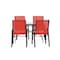 Flash Furniture Brazos 5 Piece Patio Dining Set w/Tempered Glass Patio Table w/4 Chairs w/Red Seats and Backs FV-120B-303CRD-GG - alternate 1